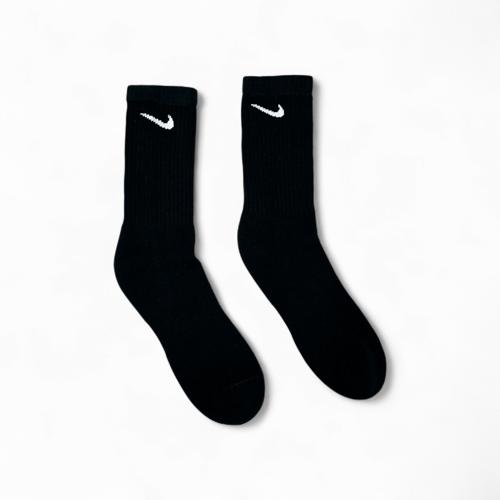 MEDIAS CAÑA ALTA TALLA 10-12 - SPORT - COD18 - BASIC - ELASTIC FRESH - NEGRO/VISTO BLANCO