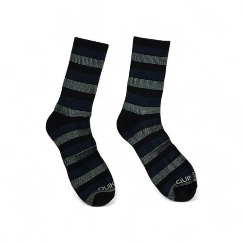 MEDIAS CAÑA ALTA TALLA 10-14 - SPORT - COD22 - BASIC - ELASTIC FRESH - NEGRO/AZUL