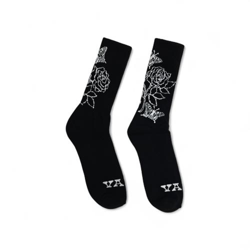 MEDIAS CAÑA ALTA TALLA 10-12 - SPORT - COD33 - BASIC - ELASTIC FRESH - NEGRO/BLANCO