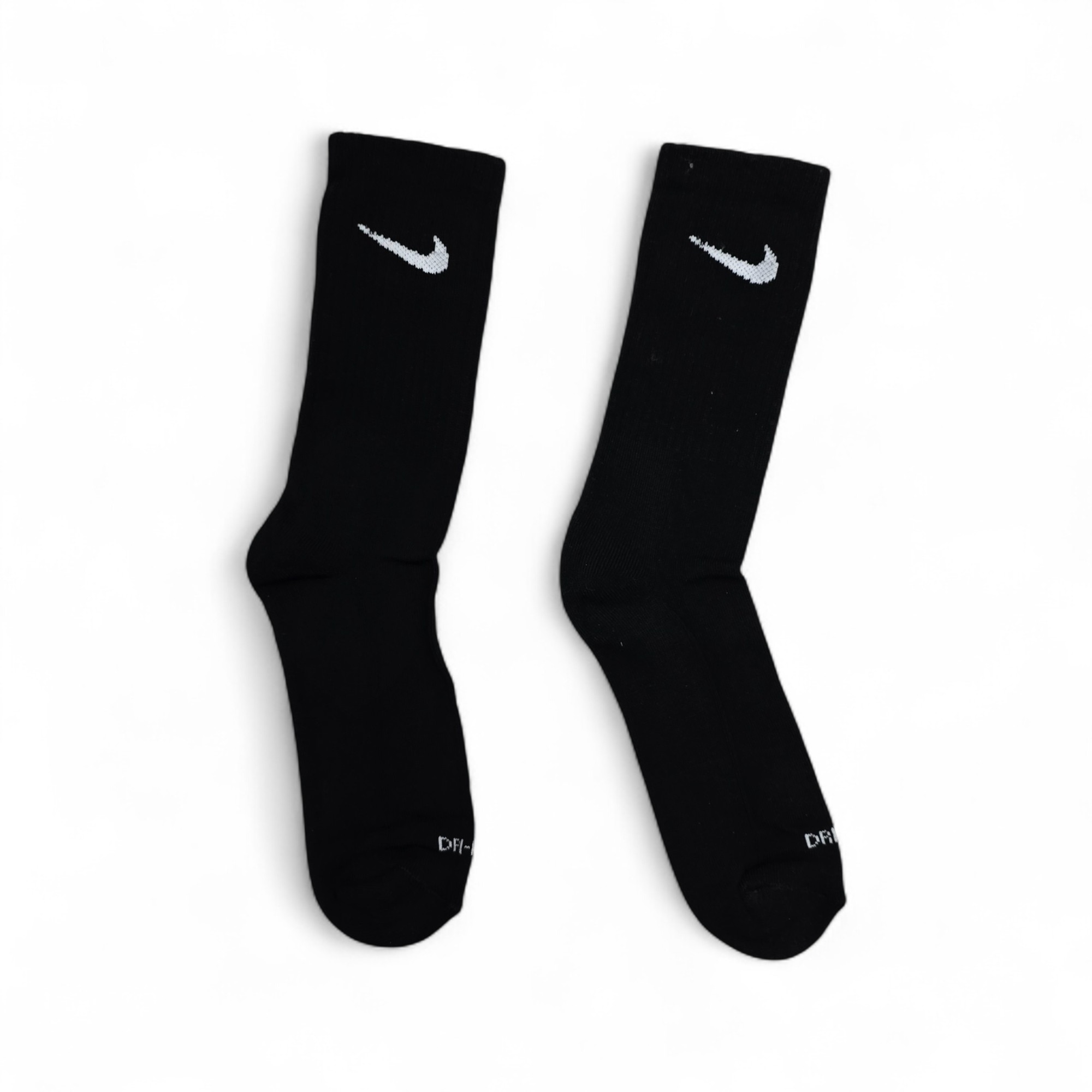 MEDIA CAÑA ALTA TALLA 10/12 - DP - COD18 - BASIC - ELASTIC FRESH -NEGRO/BLANCO