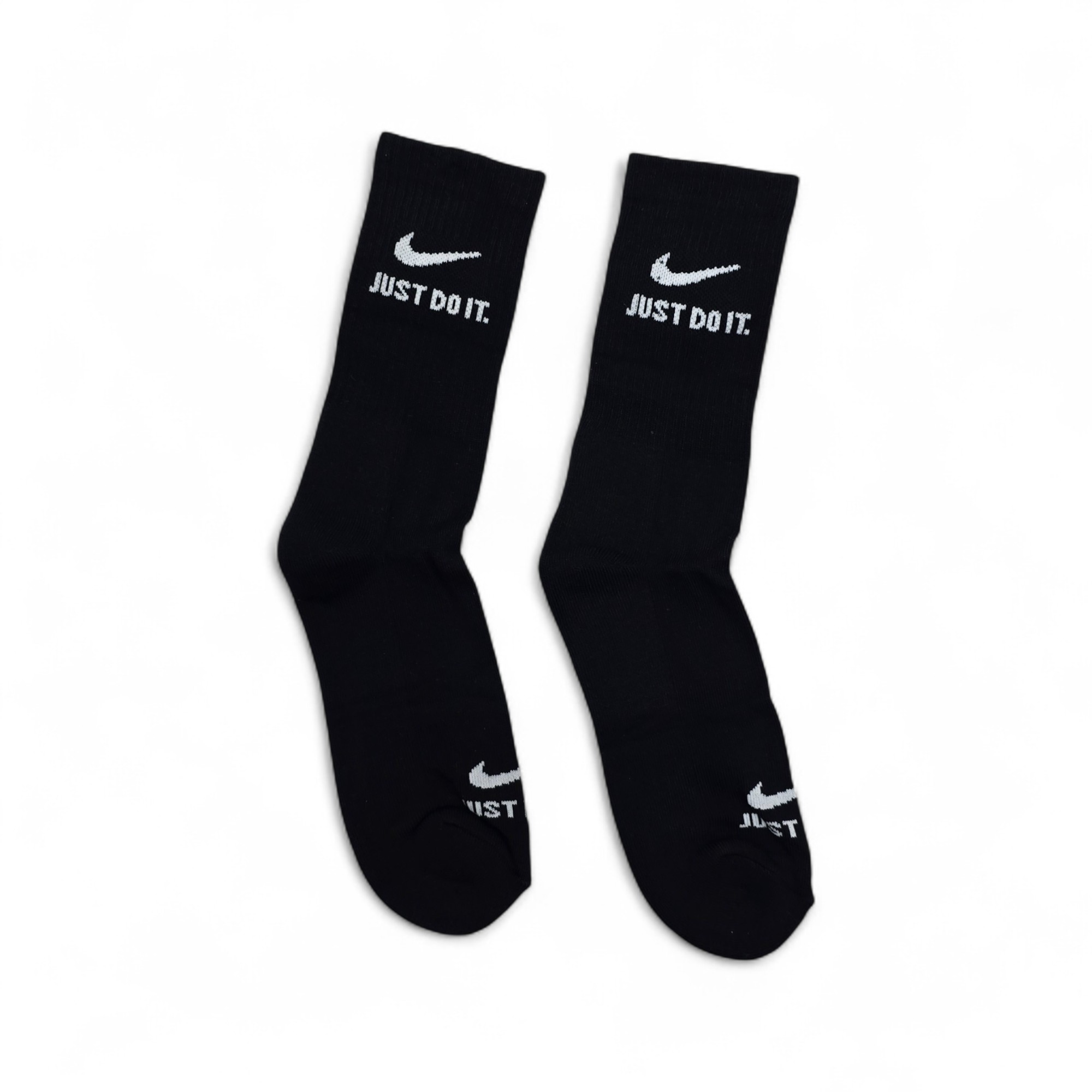 MEDIA CAÑA ALTA TALLA 10/12 - DP - COD18 - BASIC - ELASTIC FRESH -NEGRO/BLANCO