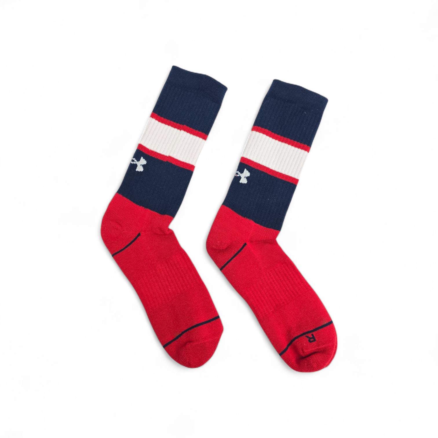 MEDIAS CAÑA ALTA TALLA 10-12 - SPORT - COD31 - BASIC - ELASTIC FRESH - ROJO/AZUL MARINO/BLANCO