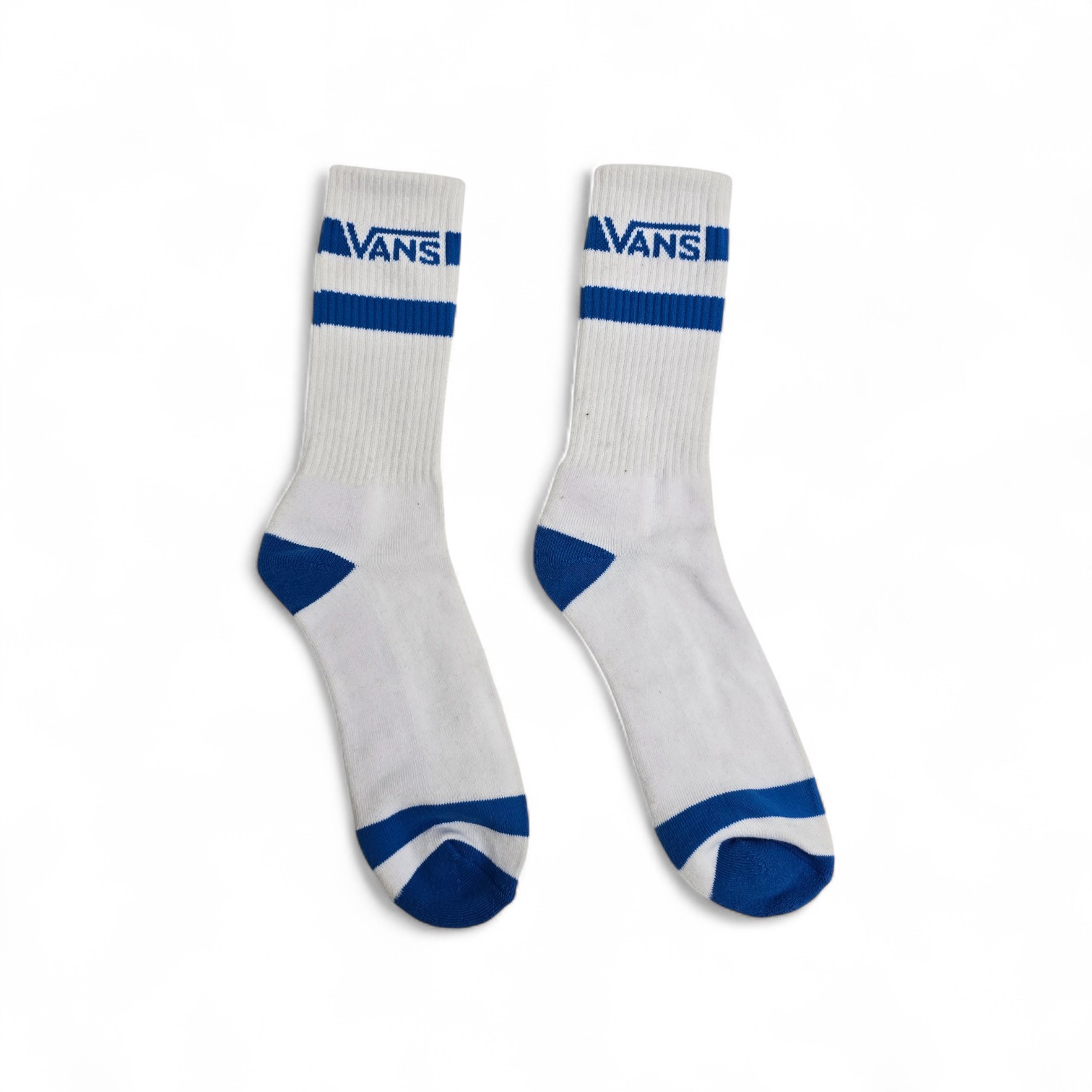 MEDIAS CAÑA ALTA TALLA 10-12 - SPORT - COD33 - BASIC - ELASTIC FRESH - BLANCA/FRANJAS Y LETRAS/AZULES