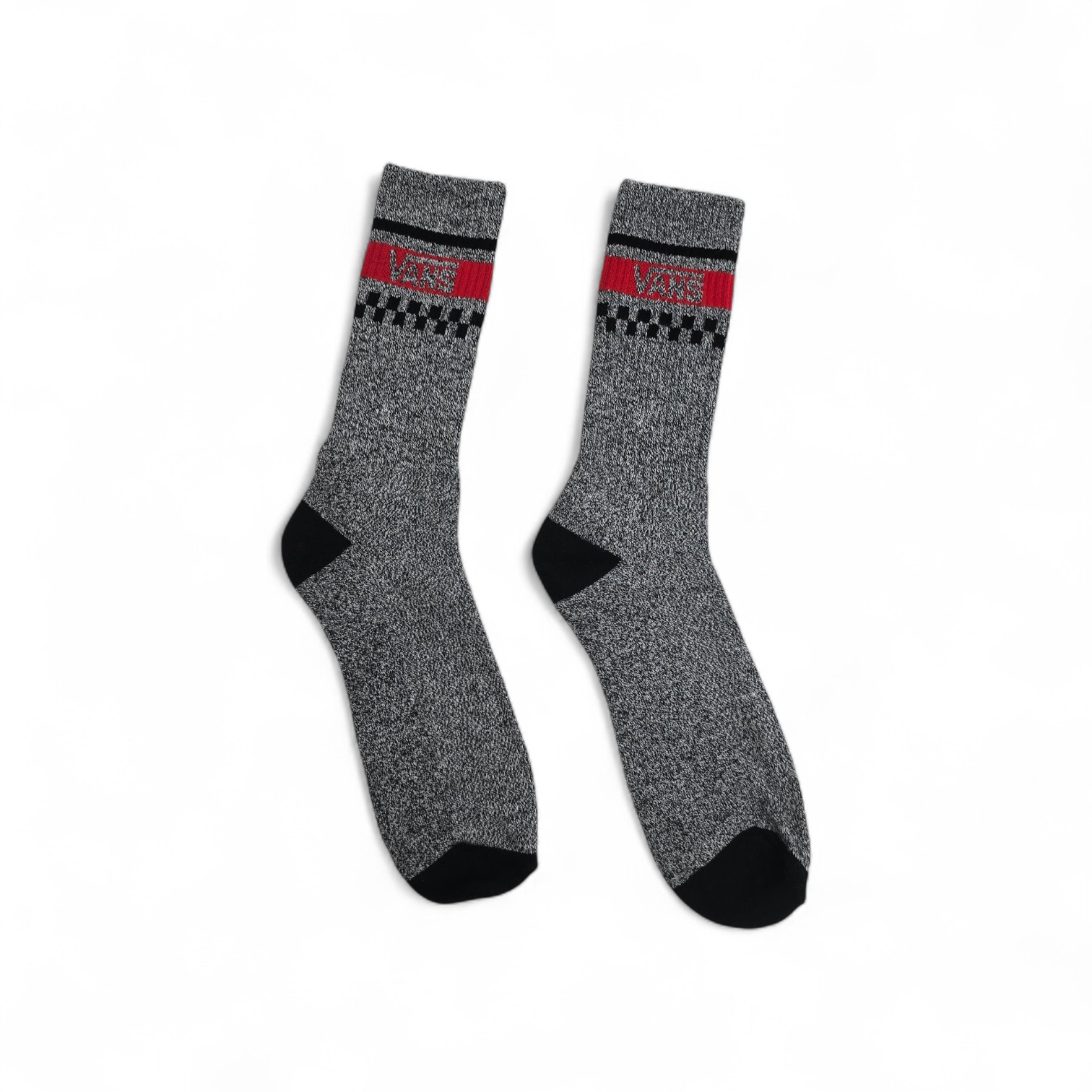 MEDIAS CAÑA ALTA TALLA 10-12 - SPORT - COD33 - BASIC - ELASTIC FRESH - GRIS JASPEADO/NEGRO/ROJO