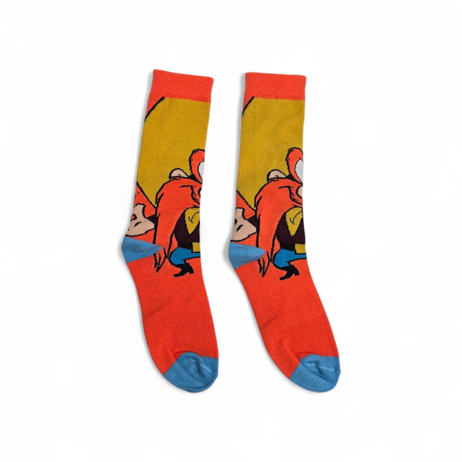 MEDIAS CAÑA ALTA TALLA 10-12 - UB - COD55 - LT/YOSEMITE SAM - COMIC PRINT - NARANJA/AMARILLO