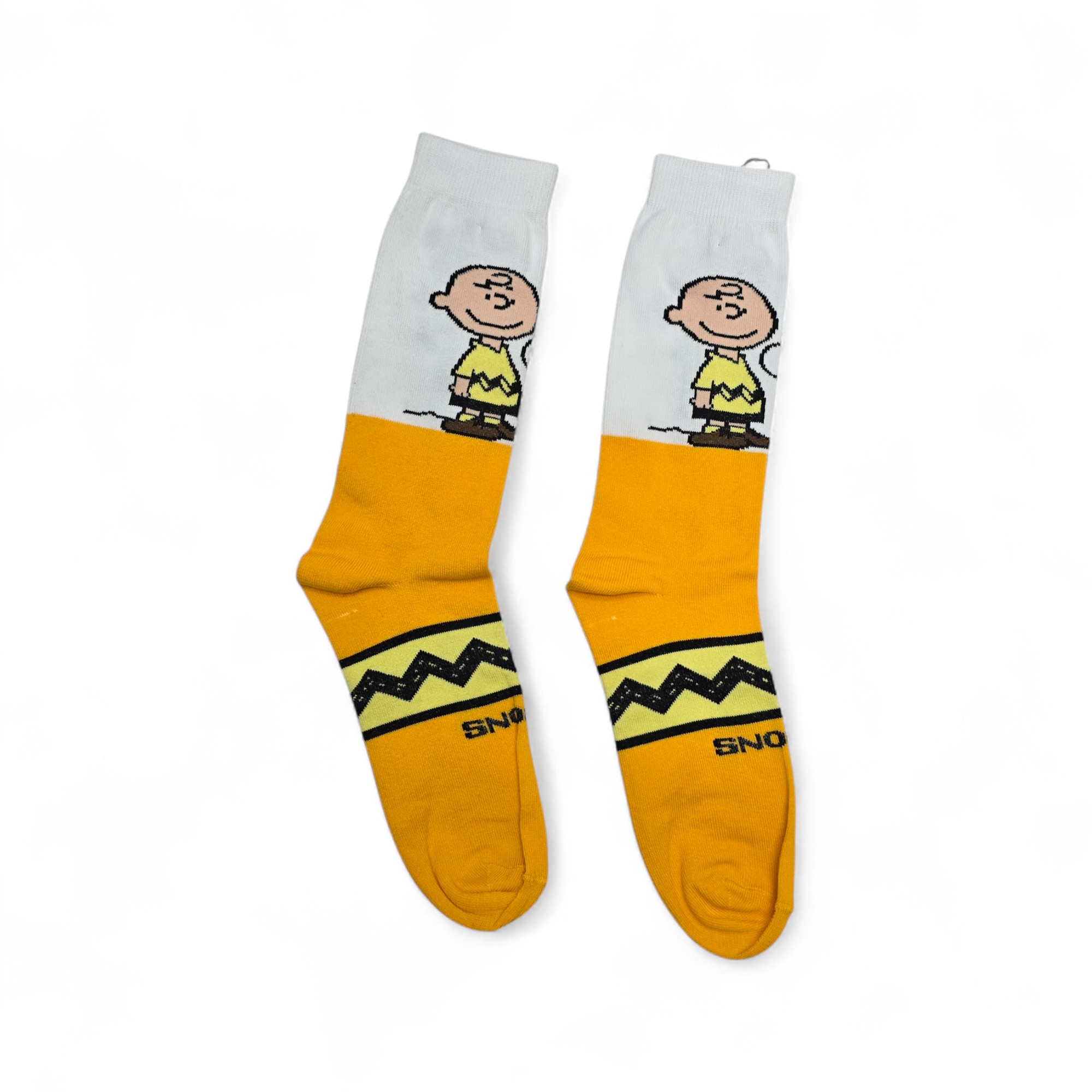 MEDIAS CAÑA ALTA TALLA 10-12 - UB - COD55 - SN/CARLITO Y SNOOPY - COMIC PRINT - AMARILLO-BLANCO-NEGRO