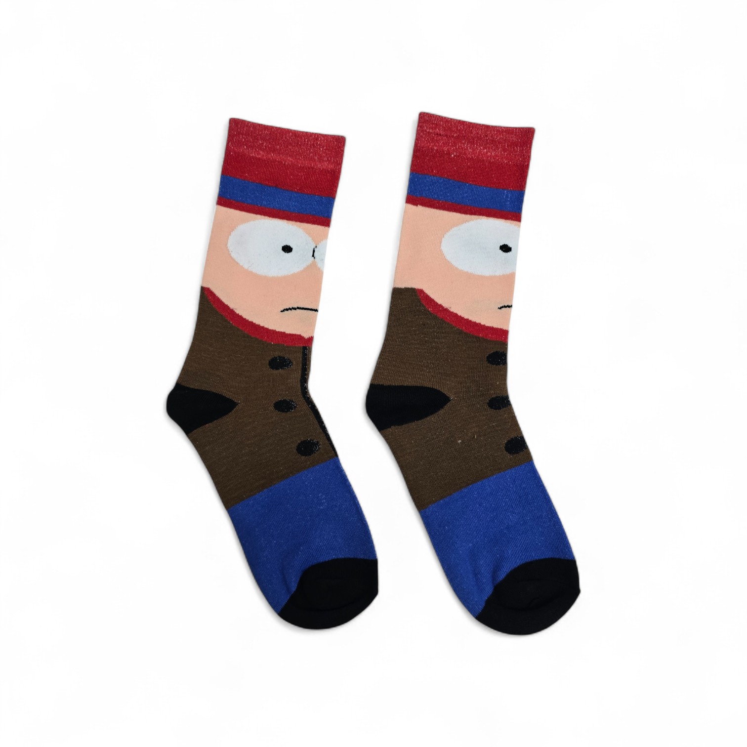 MEDIAS CAÑA ALTA TALLA 10-12 - UB - COD55 - SP/TOWELIE-CARA - COMIC PRINT- CAFÉ/AZUL/NEGRO
