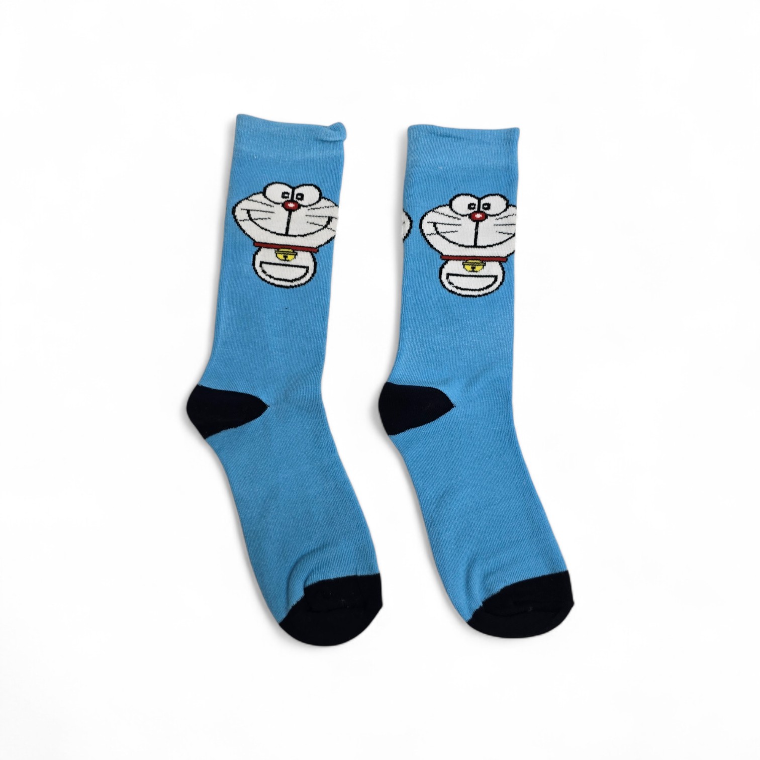 MEDIAS CAÑA BAJA TALLA 10-12 - UB - COD55 - DM/DORAEMON - COMIC PRINT- CELESTE/AZUL MARINO
