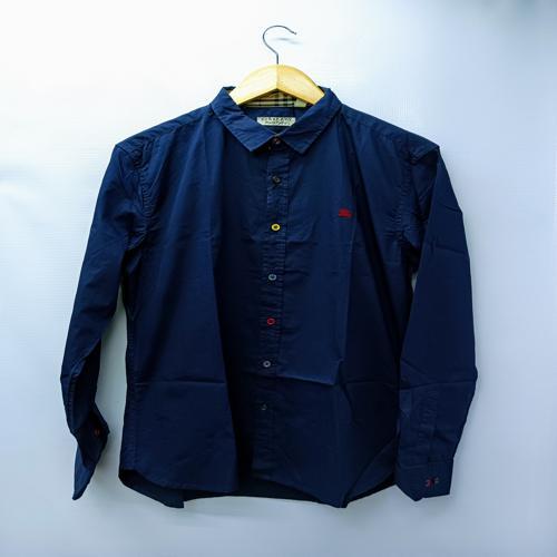 CAMISA MANGA LARGA TALLA L - BURBERRY (GNL) - AZUL MARINO ENTERO