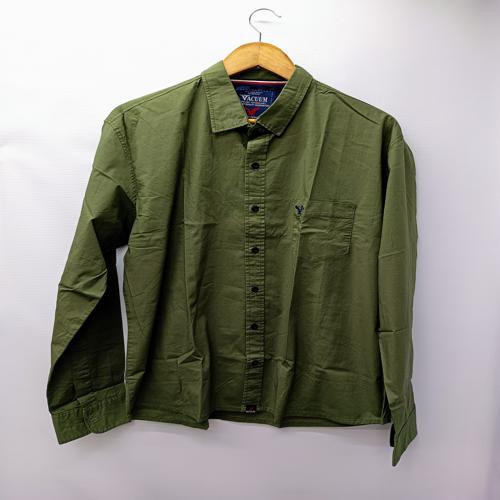 CAMISA MANGA LARGA TALLA S - VACUUM (GNL) - CUELLO FRANCES - VERDE OLIVO