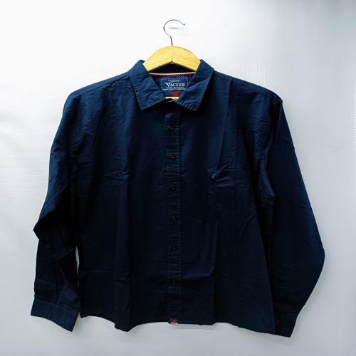 CAMISA MANGA LARGA TALLA S - VACUUM (GNL) - CUELLO FRANCES  - AZUL MARINO