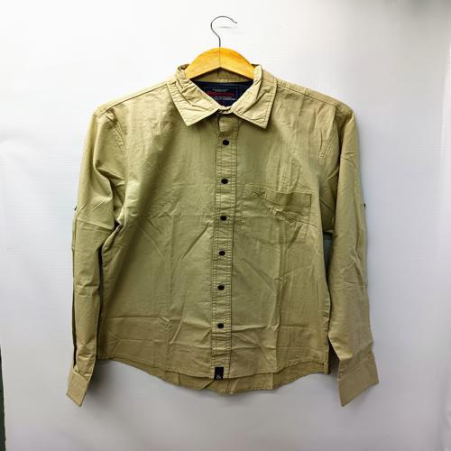 CAMISA MANGA LARGA TALLA S - EXTINTION - CUELLO FRANCES - BEIGE ENTERO