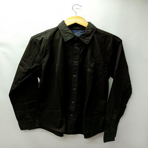 CAMISA MANGA LARGA TALLA S - VACUUM (GNL) - CUELLO FRANCES  -NEGRA ENTERA