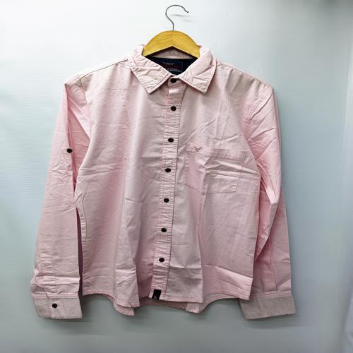 CAMISA MANGA LARGA TALLA S - EXTINTION - CUELLO FRANCES - ROSA CLARO  ENTERO