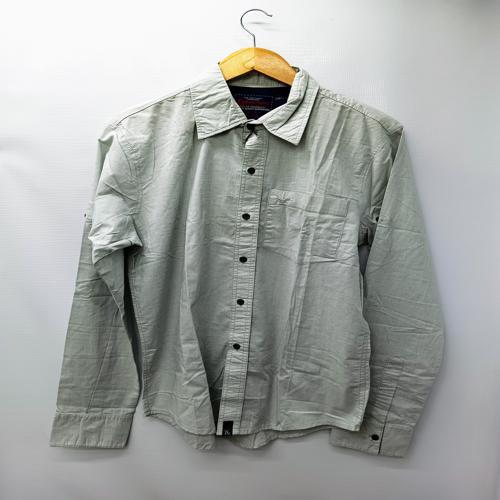 CAMISA MANGA LARGA TALLA M - EXTINTION - CUELLO FRANCES - GRIS ENTERO