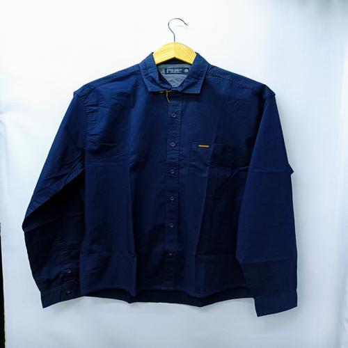 CAMISA MANGA LARGA TALLA XL - SAN DIEGO - CUELLO FRANCES - AZUL MARINO OSCURO ENTERO