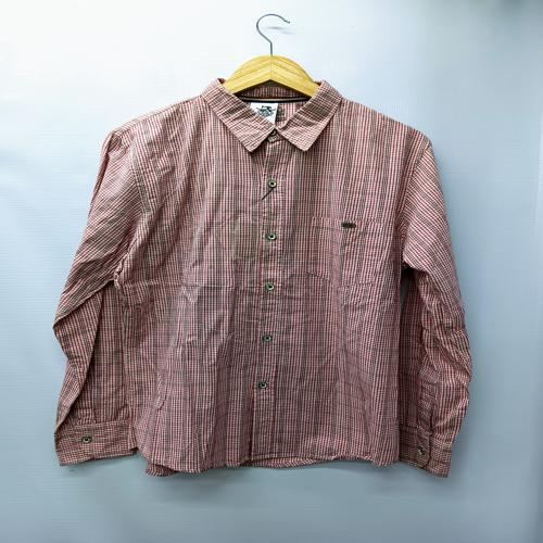 CAMISA MANGA LARGA TALLA M - SAN DIEGO - CUELLO FRANCES - ROJO/NEGRO CUADROS