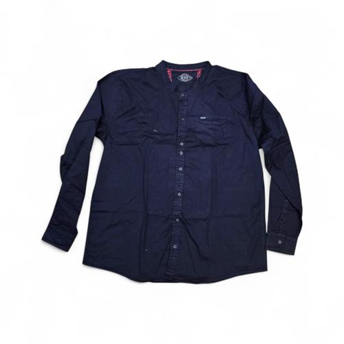 CAMISA MANGA LARGA TALLA 6XL - RF - COD36 - CLASSIC DEFAULT - CUELLO CHINO/MAO - AZUL MARINO