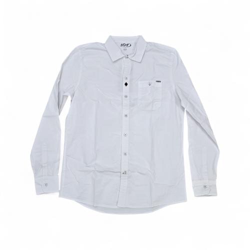 CAMISA MANGA LARGA TALLA M - RF - COD36 - CLASSIC DEFAULT - CUELLO FRANCES - BLANCO