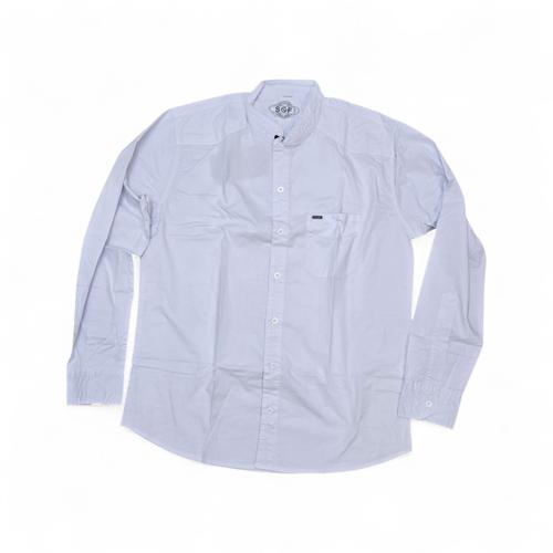CAMISA MANGA LARGA TALLA L - RF - COD36 - CLASSIC DEFAULT - CUELLO CHINO/MAO - BLANCO
