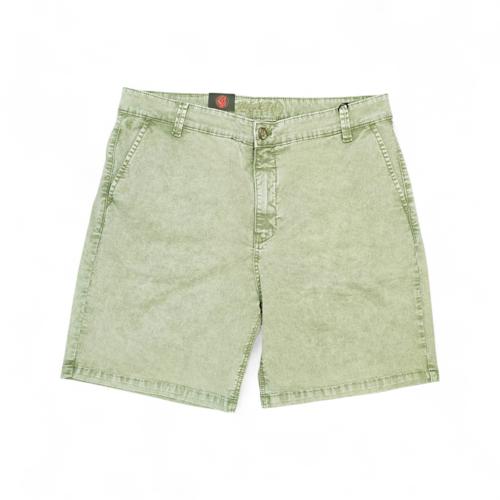 PANTALONETA COLOR TALLA 42 - SF - COD77 - GABARDINA - BASIC - VERDE JASPEADO