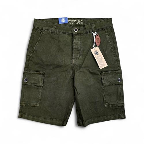 PANTALONETA COLOR CARGO TALLA 30 - UB - COD77 - STREWEAR BASIC - PANTS CARGO - VERDE MILITAR