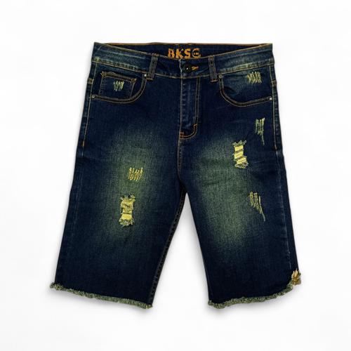 PANTALONETA JEANS TALLA 30 - BACKSTAGE - GNL - SLIM FIT / SEMISTRECH - AZUL RASGADA PRELAVADA