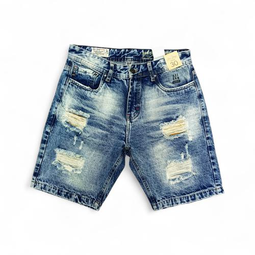 PANTALONETA JEANS TALLA 30 - COD27 - SLIM FIT/ RIGIDO/RASGADO/AZUL CLARO PRELAVADO