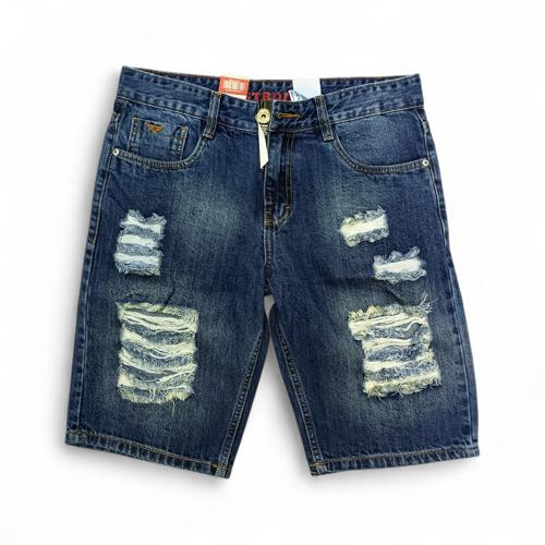 PANTALONETA JEANS TALLA 32 - COD44 - SLIM 580TM / RASGADO - AZUL MEDIO OSCURO