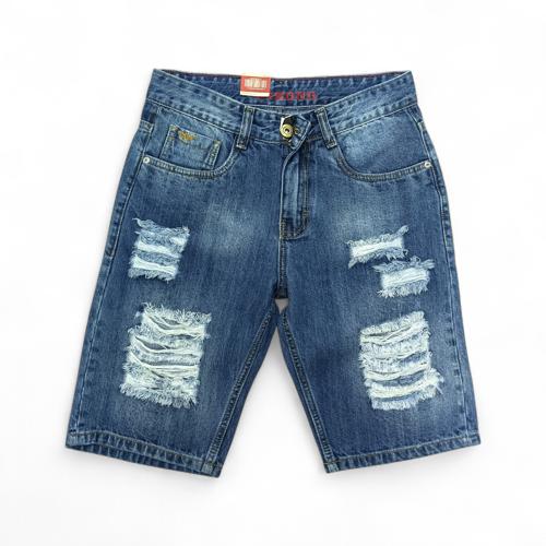 PANTALONETA JEANS TALLA 28 - COD44 - SLIM 580TM / RASGADO - AZUL MEDIO OSCURO/ PRELAVADO
