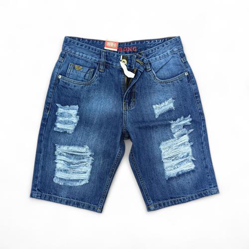 PANTALONETA JEANS TALLA 30 - COD44 - SLIM 580TM / RASGADO - AZUL MEDIO OSCURO/ PRELAVADO