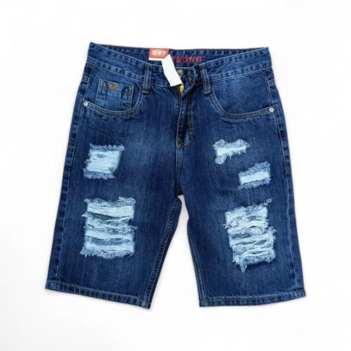 PANTALONETA JEANS TALLA 28 - COD44 - SLIM 580TM / RASGADO - AZUL OSCURO/ PRELAVADO