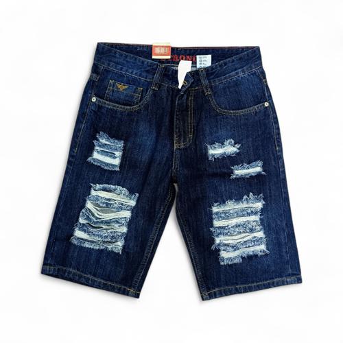 PANTALONETA JEANS TALLA 28 - COD44 - SLIM 580TM / RASGADO - AZUL MARINO / PRELAVADO