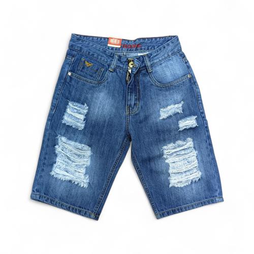 PANTALONETA JEANS TALLA  28 - COD44 - SLIM 580TM / RASGADO - CELESTE  / PRELAVADO
