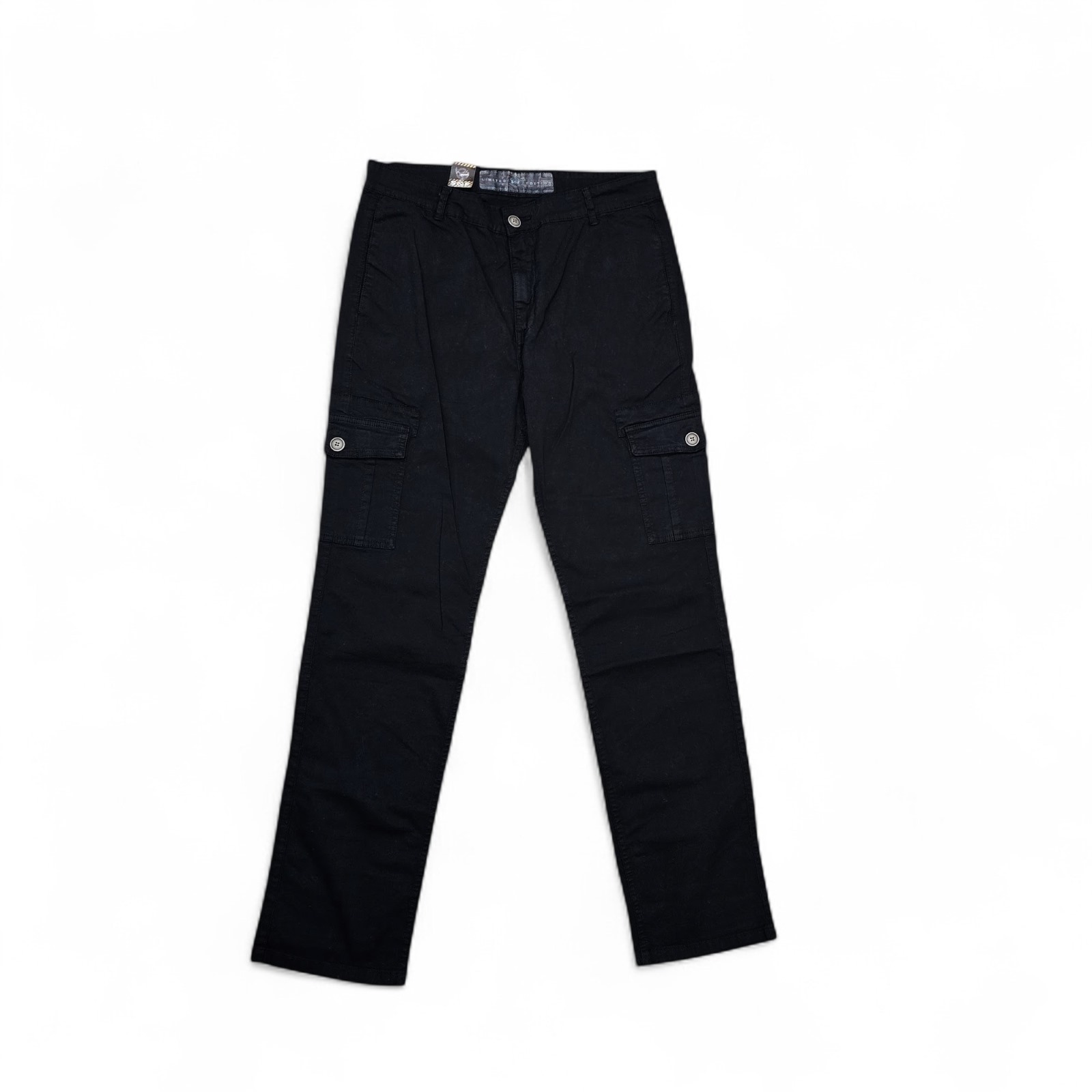 PANTALON COLOR CARGO TALLA 36 - UB - COD36 - LIMITED - BASIC TACTICAL - NEGRO