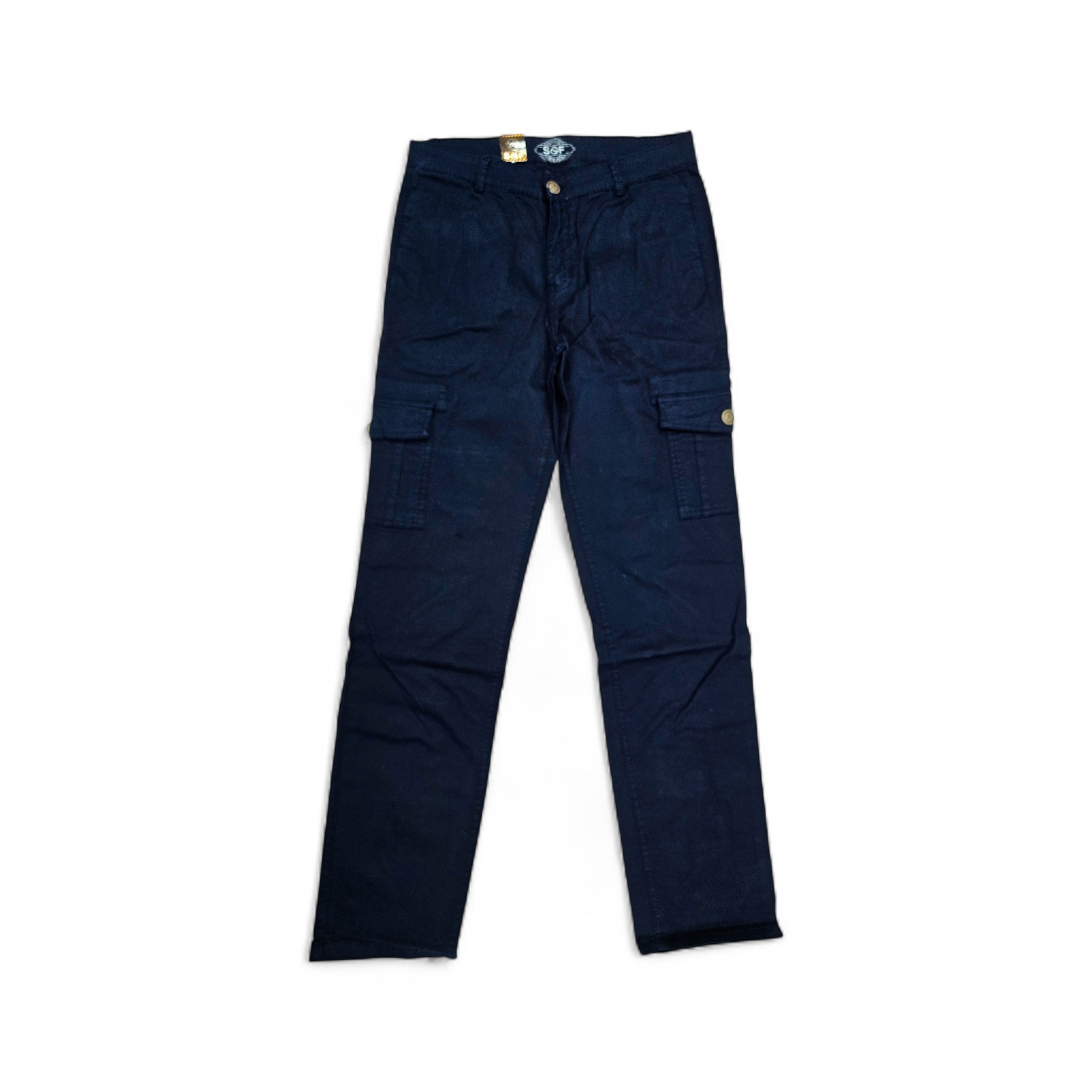 PANTALON COLOR CARGO TALLA 38 - COD36 - AZUL MARINO
