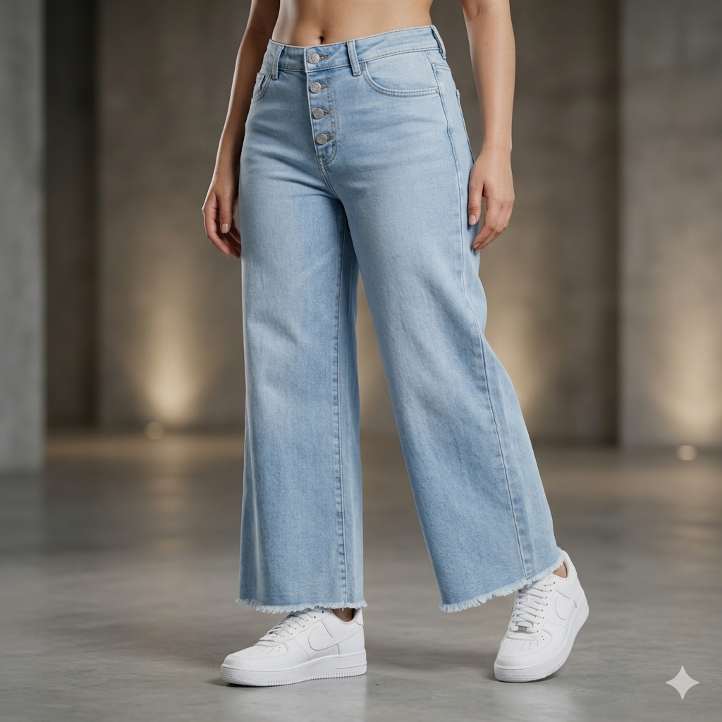 PANTALON JEANS | PALAZZO - STRECH | CULOTTE | S1 | MUJER | #6