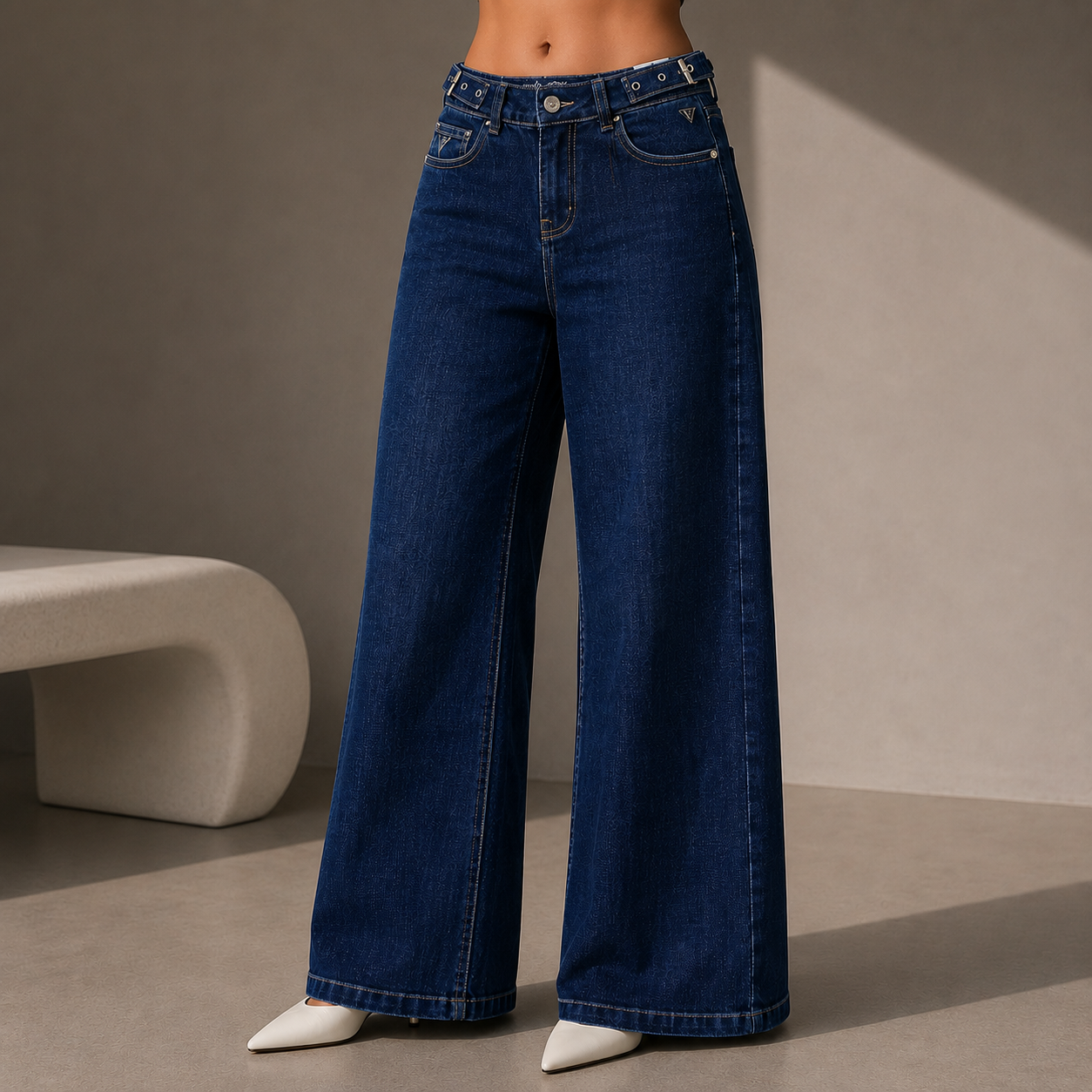 PANTALON JEANS | PALAZZO - STRECH | REGULABLE | S4 | MUJER | #14