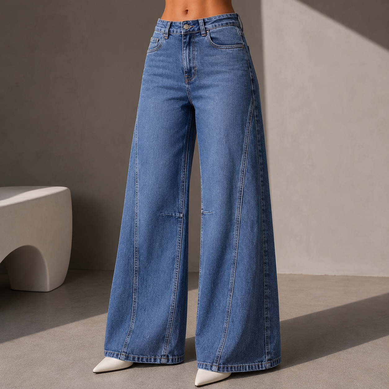 PANTALON JEANS | PALAZZO - STRECH | WIDE PINZAS | S2 | MUJER | #14
