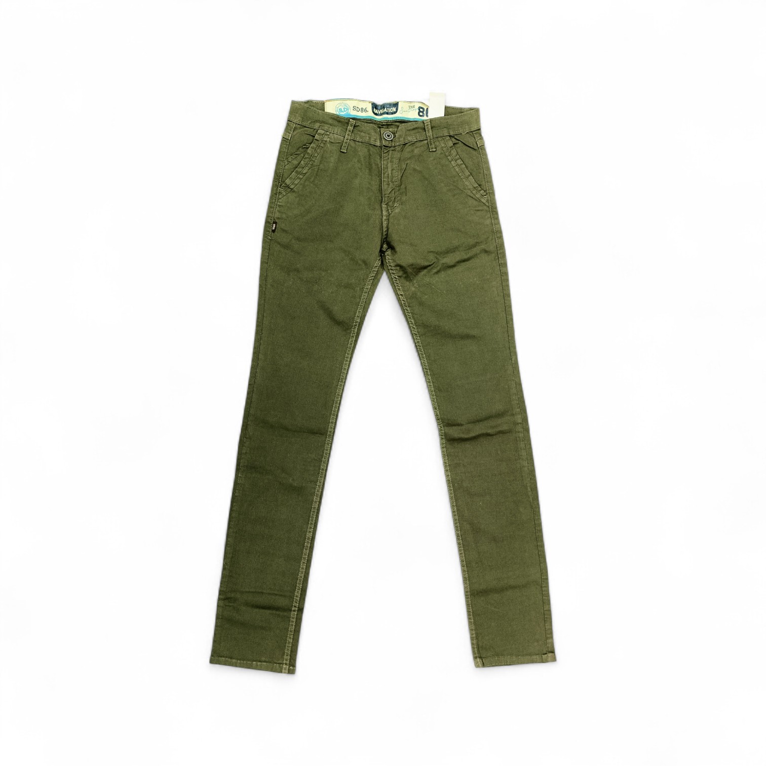 PANTALON JEANS COLOR TALLA 34 - COD27 - OVERSIZE - VERDE TURQUEZA