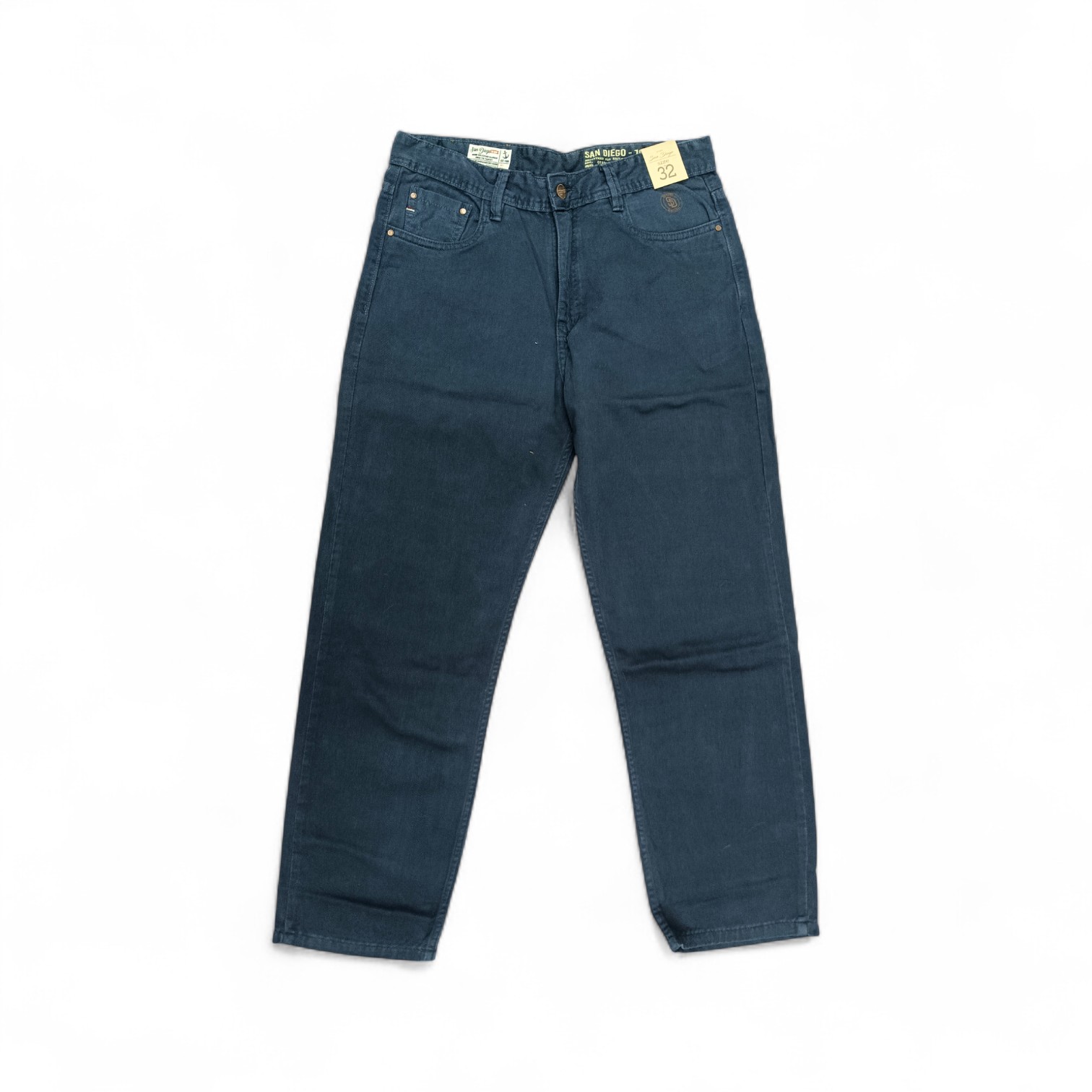PANTALON JEANS COLOR TALLA 38 - COD27 - OVERSIZE - GRIS