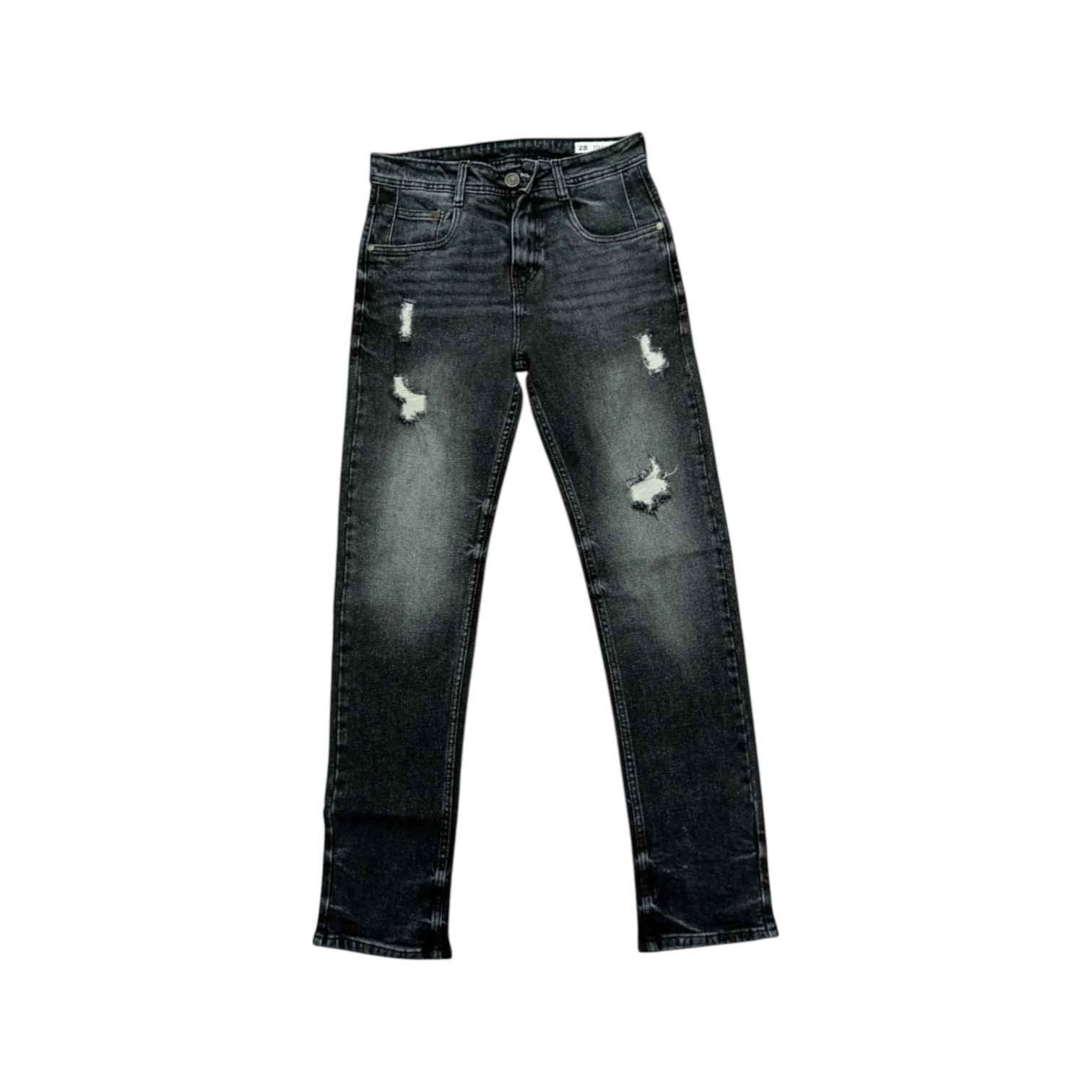 PANTALON JEANS TALLA 32 - COD35 - SEMI RECTO / SLIM FIT / 141BLACK SF - CENIZO OSCURO