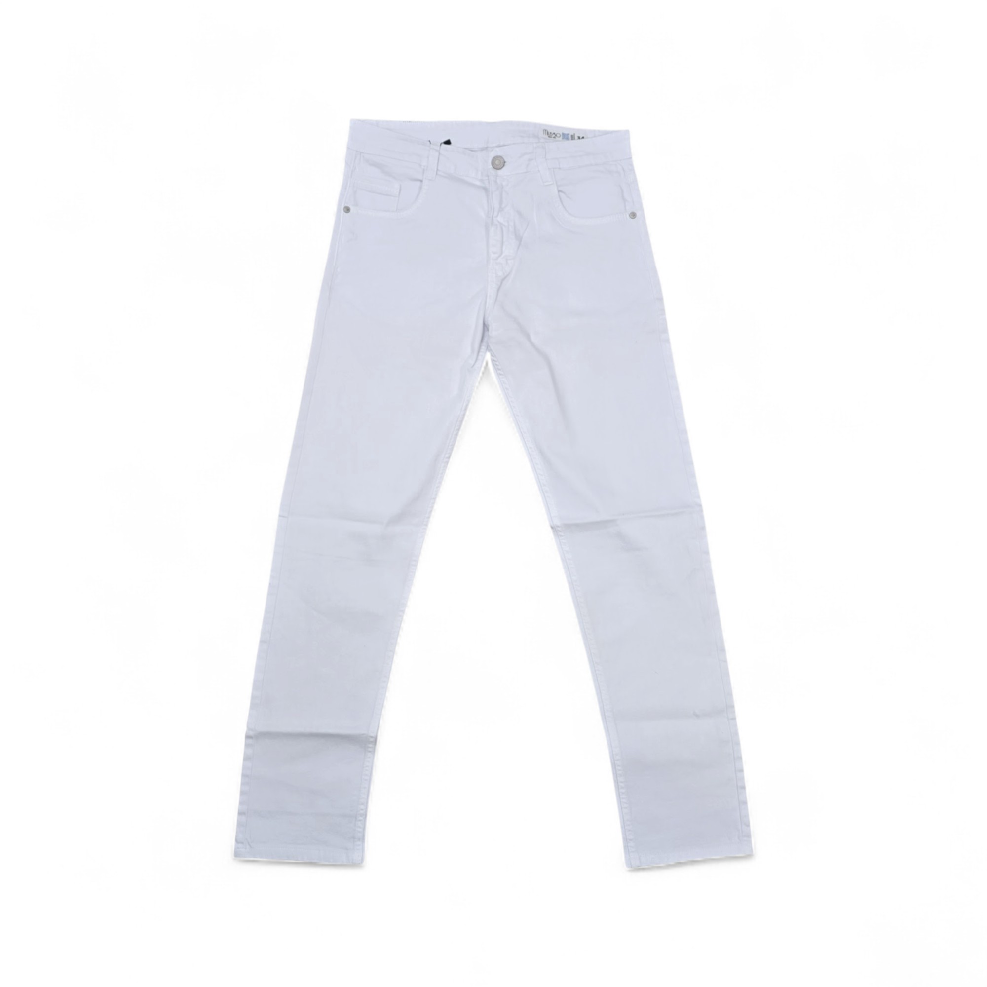 PANTALON JEANS TALLA 34 - COD35 - SLIM FIT - BLANCO ENTERO / LLANO