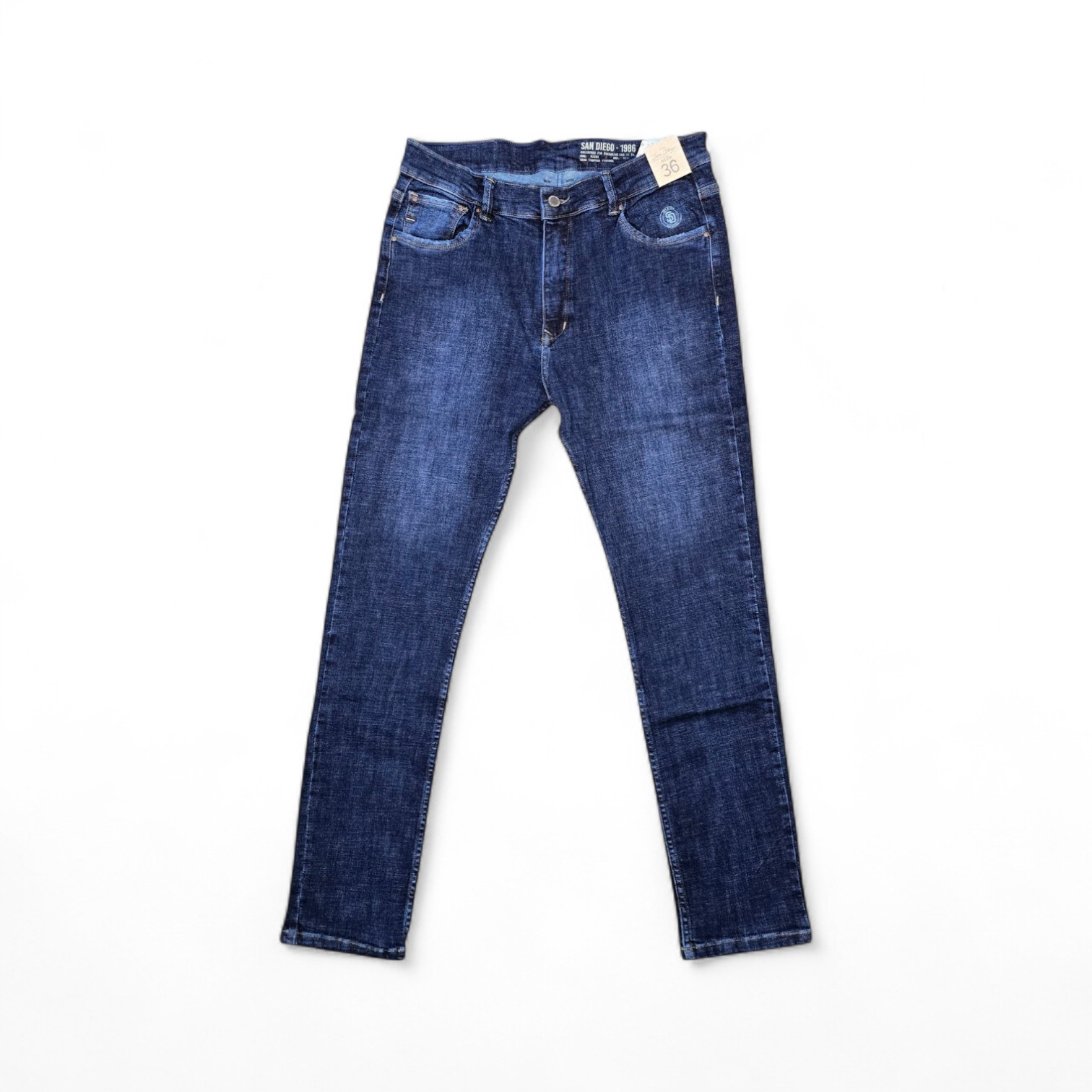 PANTALON JEANS TALLA 38 - ST - COD27 - SD1986 - ADS COLLECTION - AZUL MEDIO OSCURO