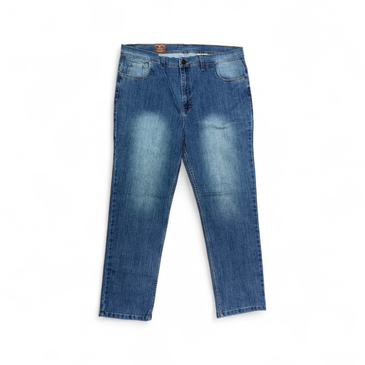 PANTALON JEANS TALLA 48 - GNL / LS16 - SEMITUBO STRECH - AZUL CLARO PRELAVADO - EXTRAGRANDES