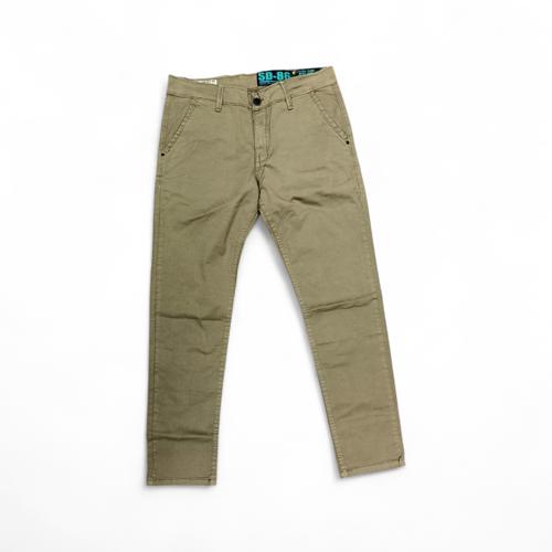 PANTALON COLOR TALLA 30 - COD27 - SEMITUBO - CAFE MEDIO OSCURO