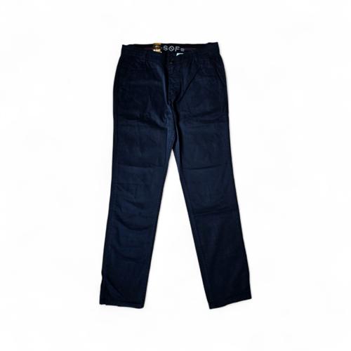 PANTALON COLOR TALLA 32 - COD36 - SLIM FIT - AZUL MARINO/BOLSILLOS TRASEROS