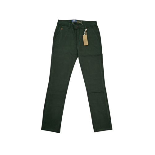 PANTALON COLOR TALLA 34 - RF - COD77 - VAQUERO GABARDINA T. GALL. - DENIM IND - VERDE MILITAR
