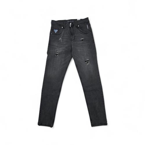 PANTALON JEANS TALLA 36 - SEMITUBO - COD71 - SEMIRECTO STRECH - NEGRO CENIZO OSCURO