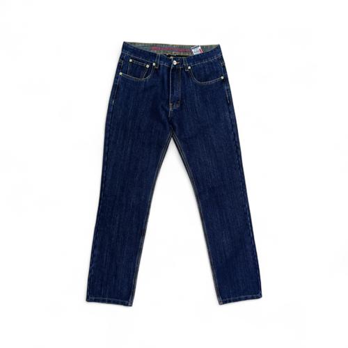 PANTALON JEANS TALLA 38 - SF - COD45 - CLASSIC R01-4/STONE 2 - RIGIDO / SLIM FIT - JEAN NEGRO PETROLEO